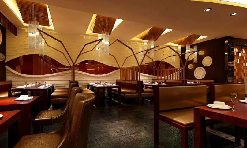 西安中式自助餐厅装修设计效果图